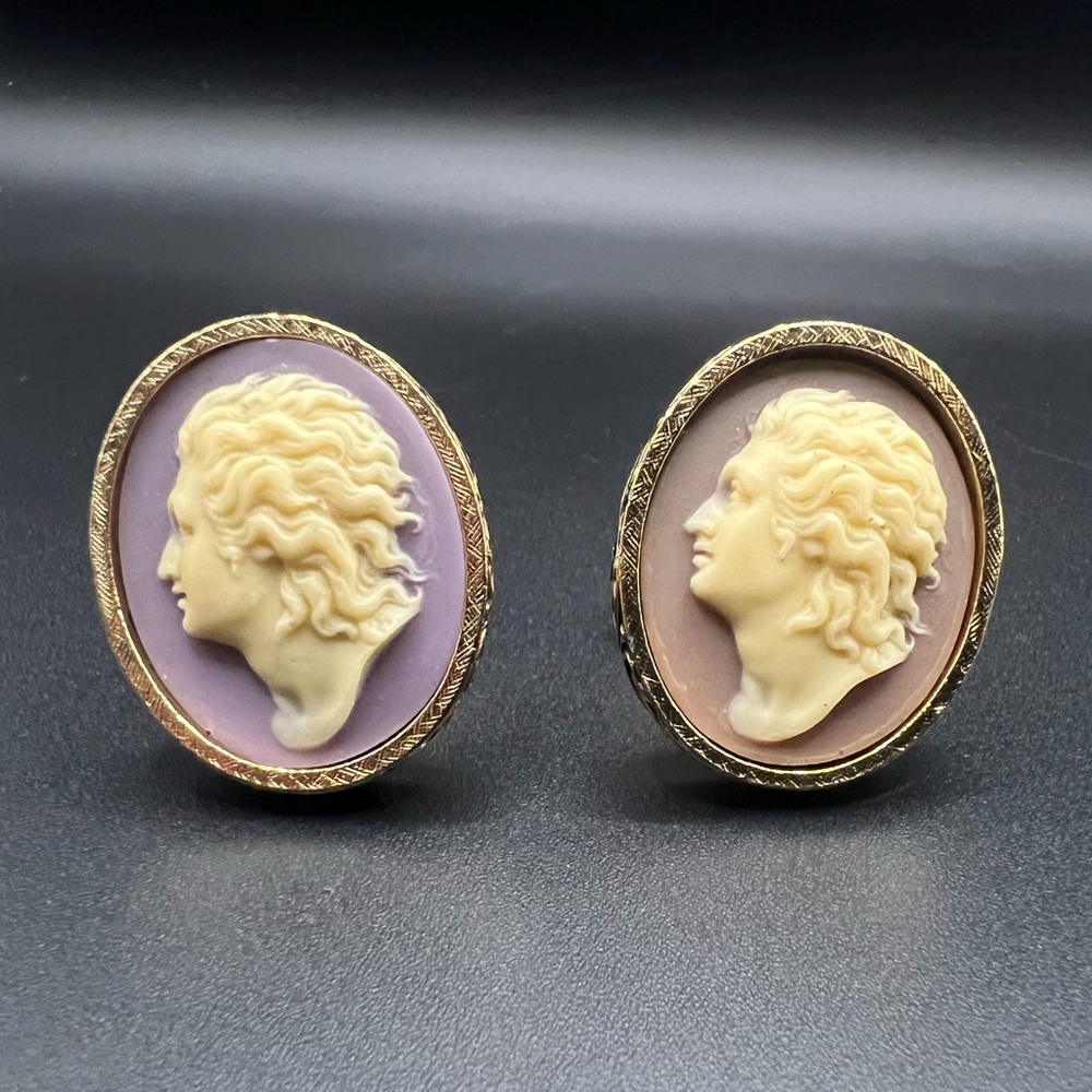 Vintage Dante Museum Masterpiece Beethoven Cameo Cufflinks